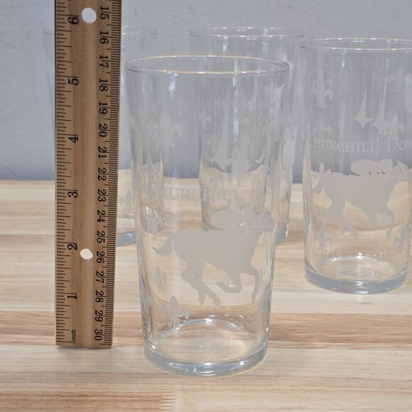 Arthur Court Churchill Downs Mint Julep Glass Fleur de Lis Kentucky Derby - Picture 11 of 14